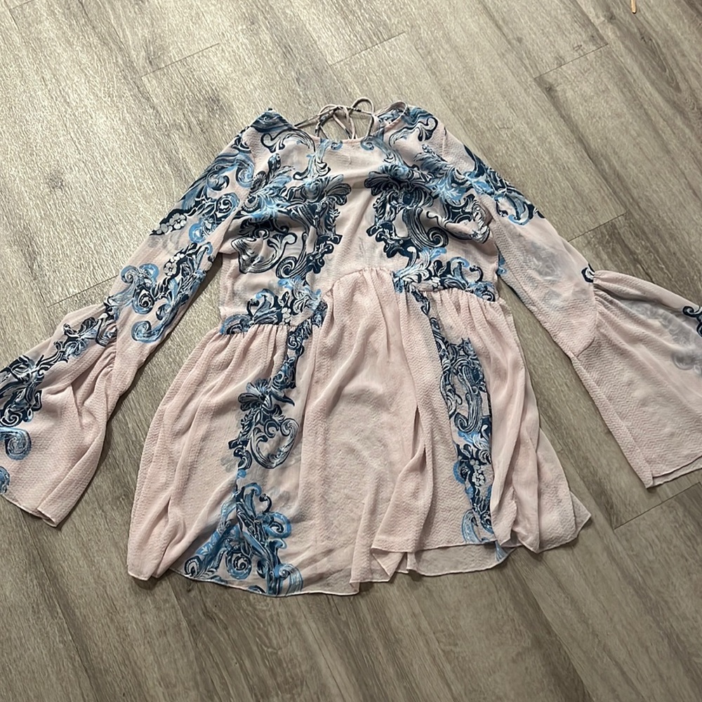 Free People Long Sleeve Tunic Dress Sz XS